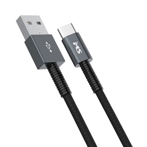 MS CABLE 2.4A USB-A 2.0 -> USB-C, 1m, crni