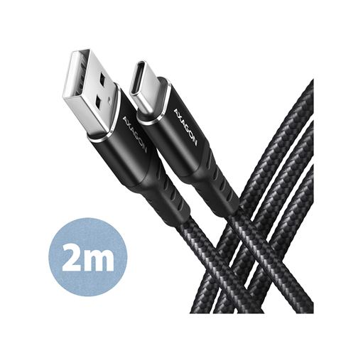 CC USB CM 2.0 <> USB AM, 2,0 m, Crna, HQ, BUCM-AM20AB