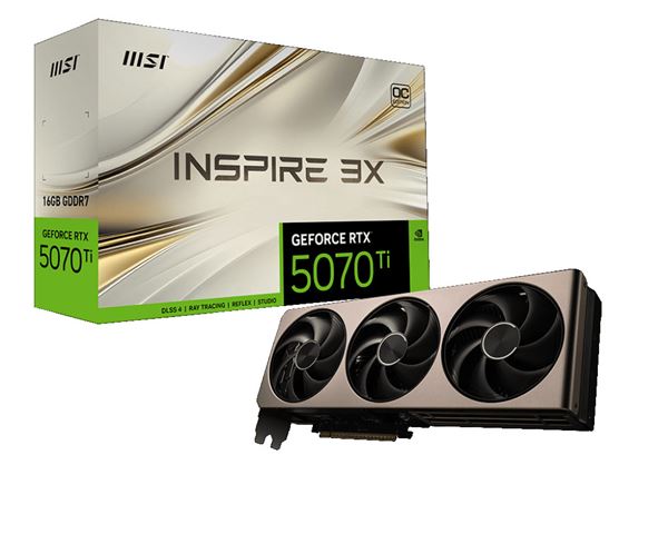 VGA MSI RTX 5070TI 16G INSPIRE 3X OC
