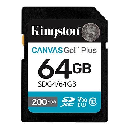 MEM SD 64GB Canvas Go! Plus Kingston SDG4/64GB