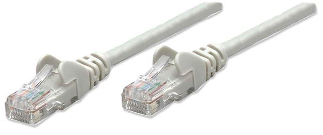 Network Cable, Cat6 certified, CU, U/UTP, PVC, 1.5 m, Gray
